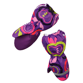 Зимние непромокаемые детские варежки из мембраны, GLOVES 907 Фиолетовый — Caimano. 
