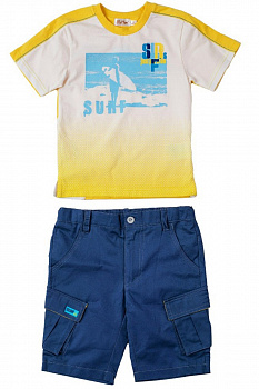 Костюм для мальчика: футболка и шорты, хлопок M15-23 Mini Hippy — Caimano.