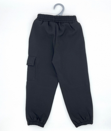 Детские брюки Softshell для девочки и мальчика TED 040 черный — Caimano.