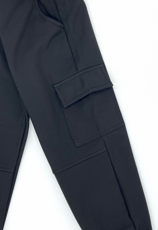 Детские брюки Softshell для девочки и мальчика TED 040 черный — Caimano.